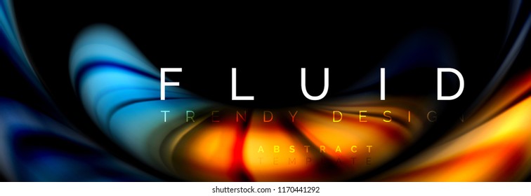 Fluid color motion concept, vector illustration