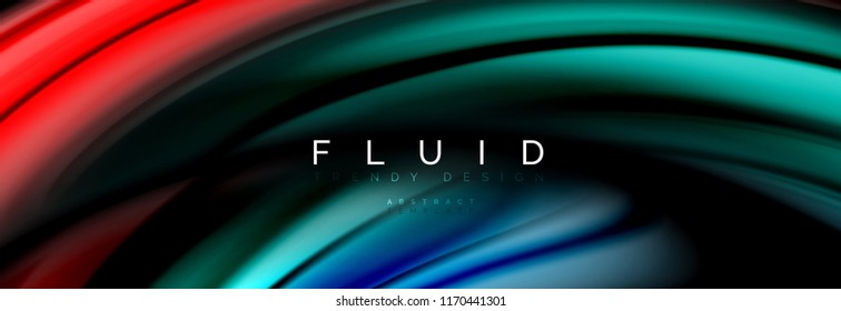 Fluid color motion concept, vector illustration