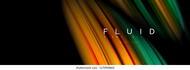 Fluid color motion concept, vector illustration