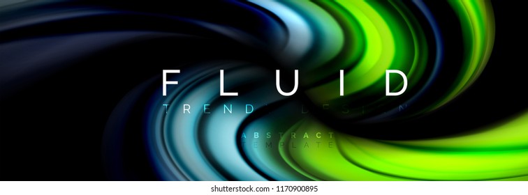 Fluid color motion concept, vector illustration