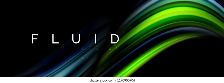 Fluid color motion concept, vector illustration
