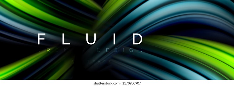 Fluid color motion concept, vector illustration