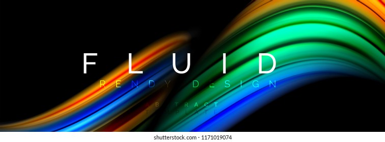 Fluid color motion concept, vector illustration