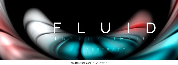 Fluid color motion concept, vector illustration