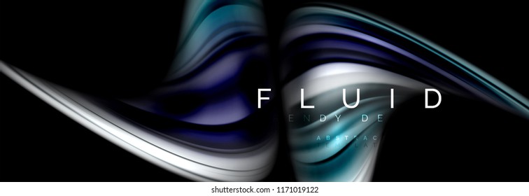 Fluid color motion concept, vector illustration