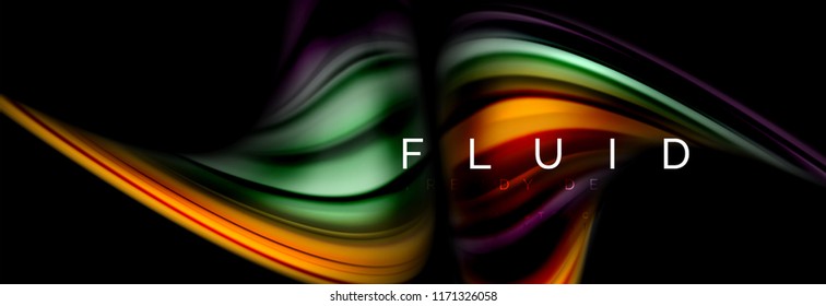 Fluid color motion concept, vector illustration