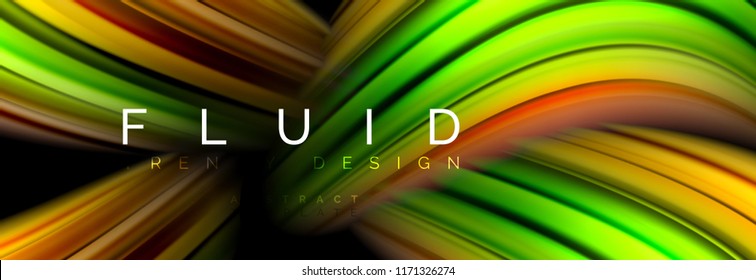 Fluid color motion concept, vector illustration