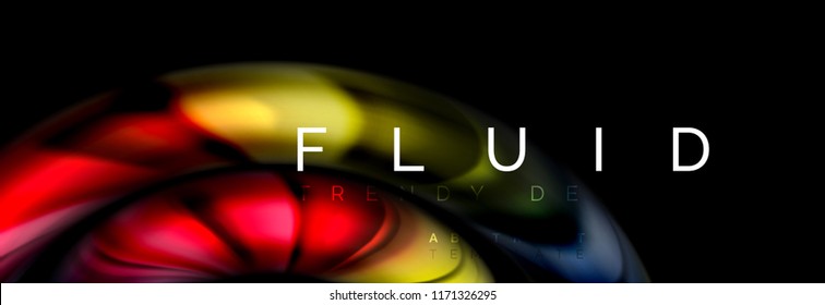 Fluid color motion concept, vector illustration