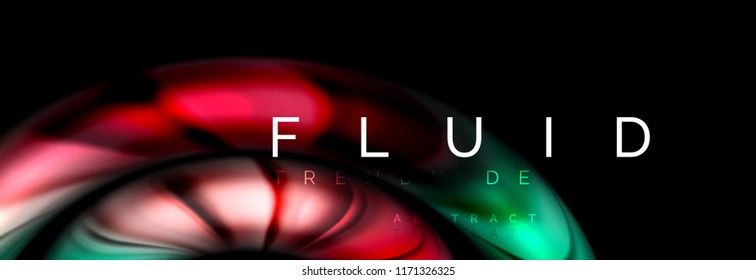 Fluid color motion concept, vector illustration