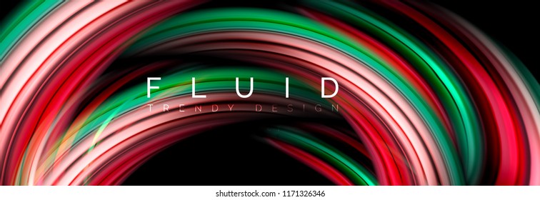 Fluid color motion concept, vector illustration