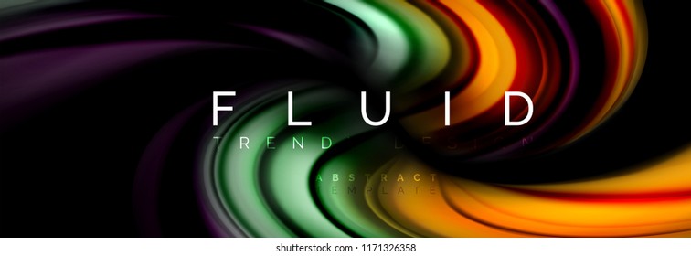 Fluid color motion concept, vector illustration