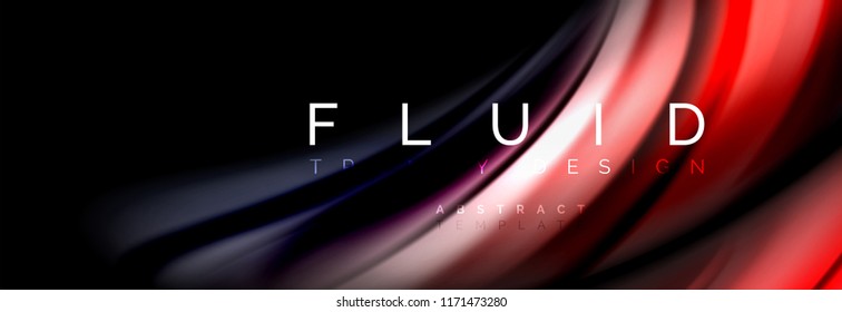 Fluid color motion concept, vector illustration