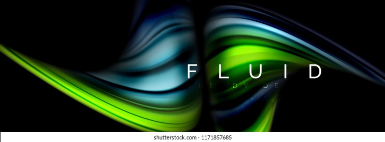 Fluid color motion concept, vector illustration