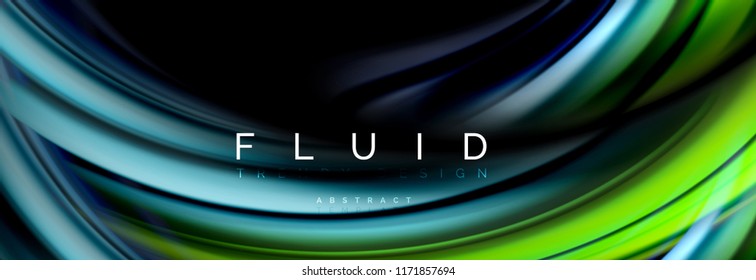Fluid color motion concept, vector illustration