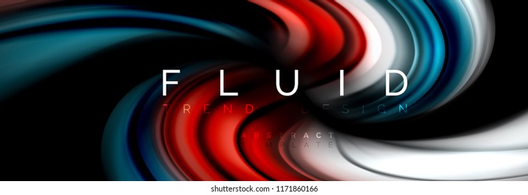 Fluid color motion concept, vector illustration