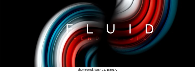 Fluid color motion concept, vector illustration