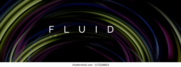 Fluid color motion concept, vector illustration