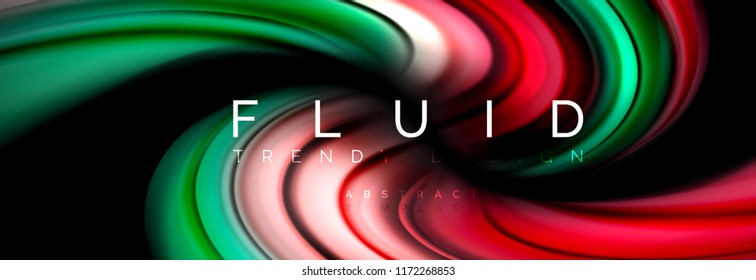 Concepto de movimiento de color fluido, ilustración vectorial