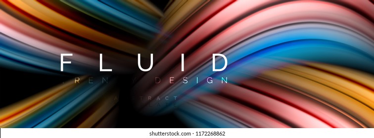 Concepto de movimiento de color fluido, ilustración vectorial