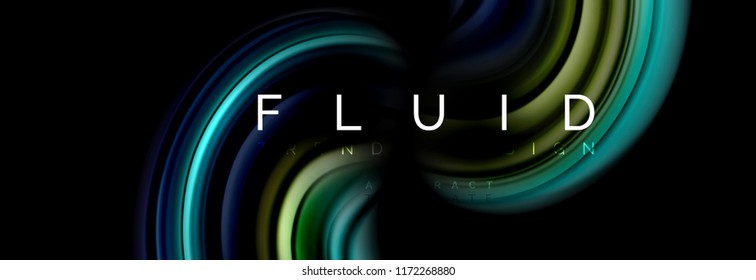 Fluid color motion concept, vector illustration