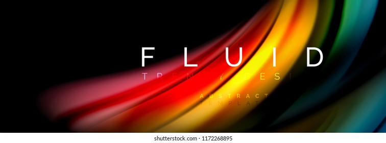 Fluid color motion concept, vector illustration