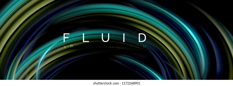 Fluid color motion concept, vector illustration