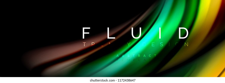 Fluid color motion concept, vector illustration