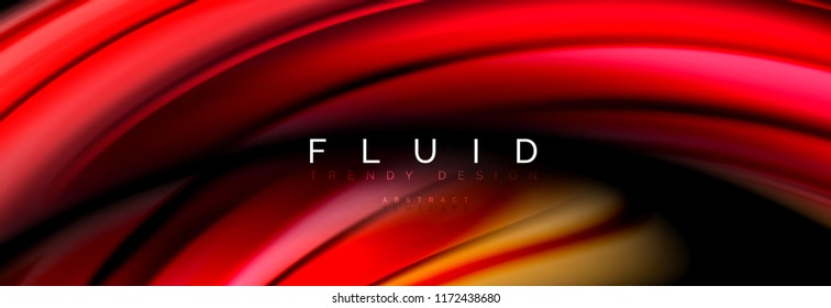 Fluid color motion concept, vector illustration