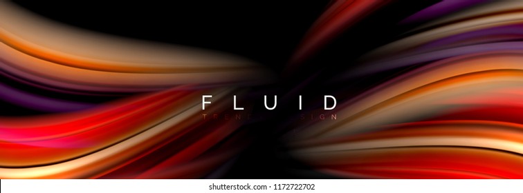 Fluid color motion concept, vector illustration