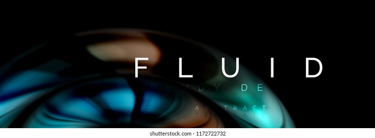 Concepto de movimiento de color fluido, ilustración vectorial