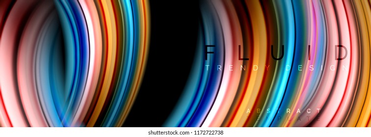 Concepto de movimiento de color fluido, ilustración vectorial