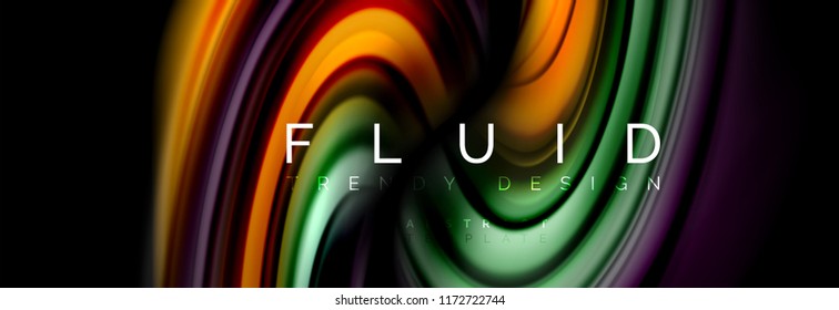 Concepto de movimiento de color fluido, ilustración vectorial