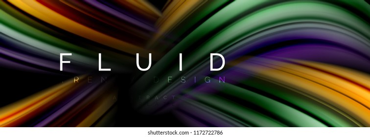 Concepto de movimiento de color fluido, ilustración vectorial
