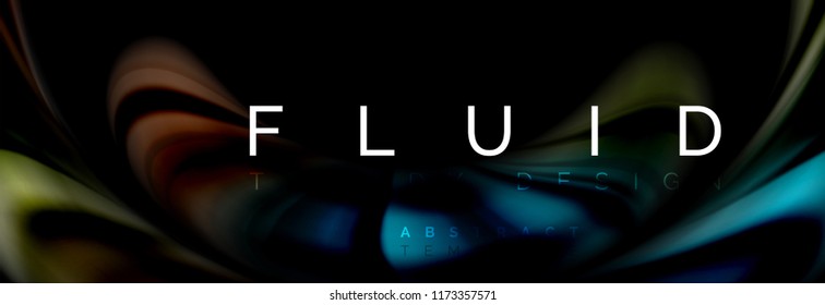 Fluid color motion concept, vector illustration