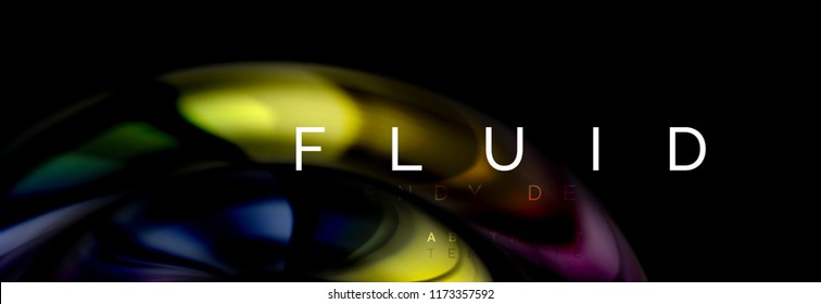 Fluid color motion concept, vector illustration