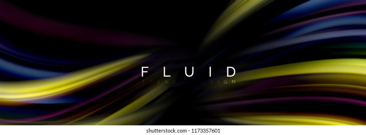 Fluid color motion concept, vector illustration