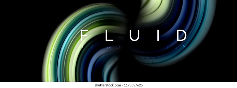 Fluid color motion concept, vector illustration