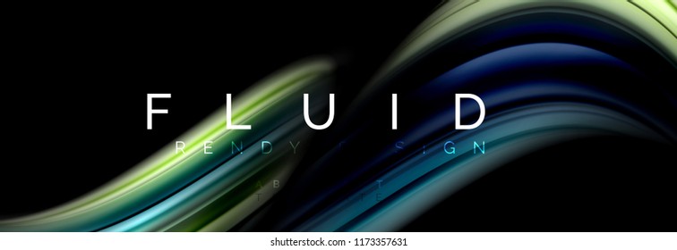 Concepto de movimiento de color fluido, ilustración vectorial