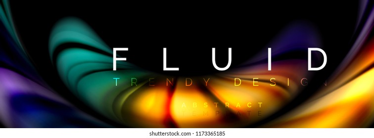 Fluid color motion concept, vector illustration