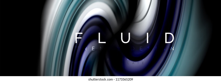 Fluid color motion concept, vector illustration
