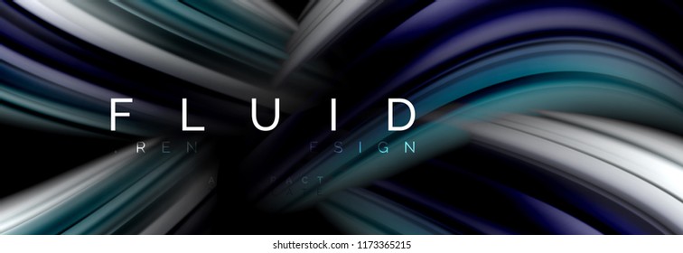 Fluid color motion concept, vector illustration