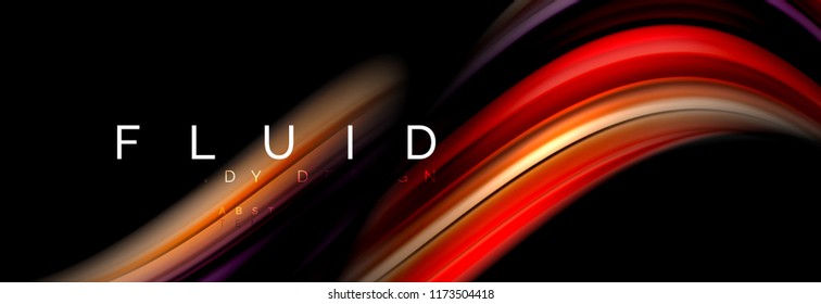 Concepto de movimiento de color fluido, ilustración vectorial