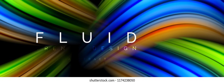 Fluid color motion concept, vector illustration