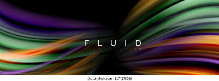 Fluid color motion concept, vector illustration