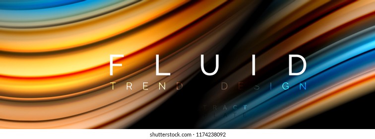 Fluid color motion concept, vector illustration