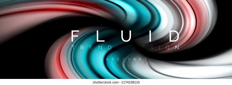 Fluid color motion concept, vector illustration