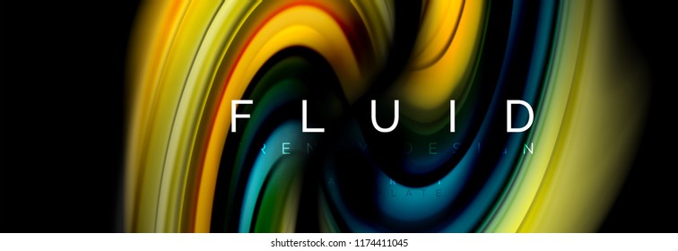 Fluid color motion concept, vector illustration