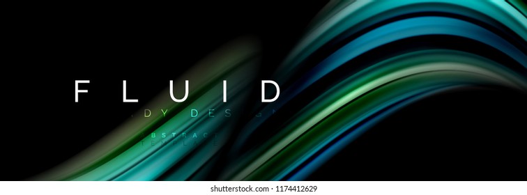 Conceito de movimento de cor fluida, ilustração vetorial