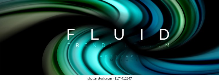 Fluid color motion concept, vector illustration