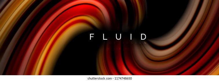 Concepto de movimiento de color fluido, ilustración vectorial